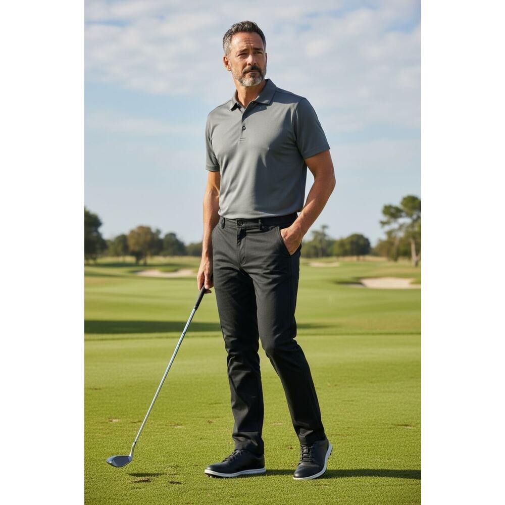 U Suck‎ At Golf Pants Black New With Tags Pockets W34/36 Comfort Stretch